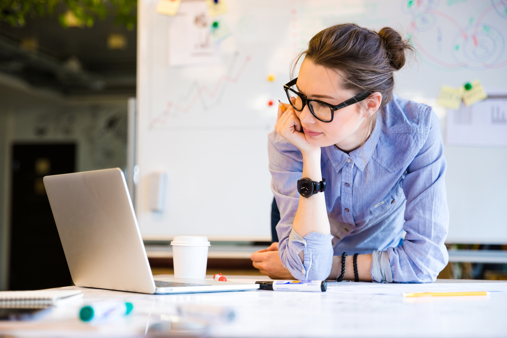 Young female businesswoman in the office Young female businesswoman in the office